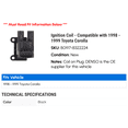 thumbnail image 2 of Ignition Coil - Compatible with 1998 - 1999 Toyota Corolla, 2 of 2