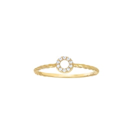 14k Yellow Gold Curb Link Ring For Women - 3.25mm Minimalist Gold Ring (Size 5)