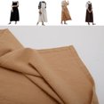 thumbnail image 3 of BrowQuartz Cotton Linen Gardening Coffee Uniform Apron Solid Color Pinafore Casual with Pockets for Cooking Work Household Light Brown Plus long, 3 of 6