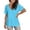 t shirts 93#Sky Blue, variant on oqasdz Women's T Shirts V Neck Short Sleeve Solid Color Side Slit Loose Soft Breathable Tee Top for Daily Homewear Casual Summer Tshirt