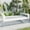 White, variant on Olurrisa Twin Size Porch Swing Bed Seating Group, Patio Acacia Wood Swing Frame with Hemp Ropes for Garden, Backyard, White