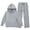 Grey, variant on Girls Boys Classic 2pcs Sweatsuit Fleece Tracksuit Pullover Hooded Sweatshirts and Drawstring Wide Leg Sweatpants Activewear