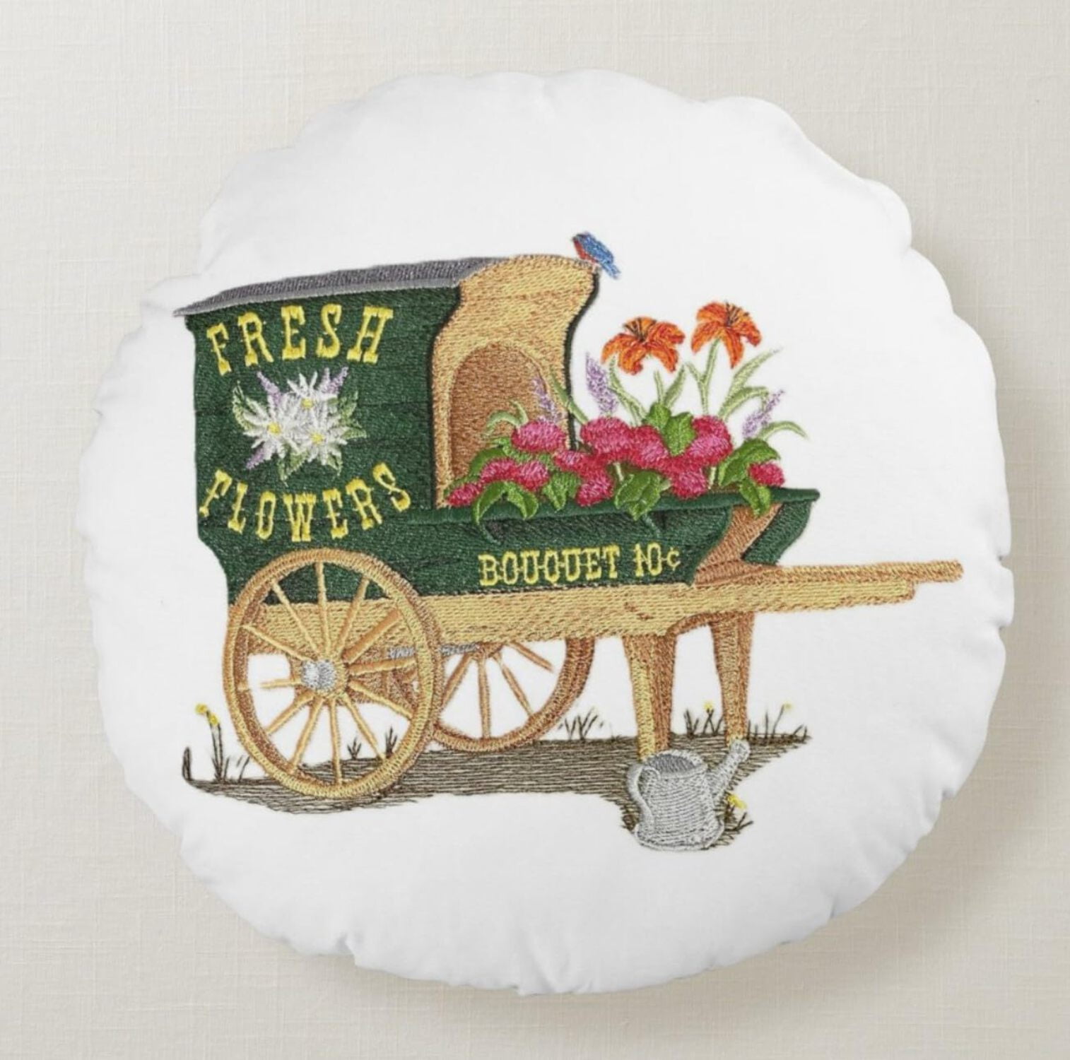 Custom Beautiful Scene Fresh Flowers Embroidered Iron on/Sew Patch (7.54" x 5.85")