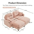 thumbnail image 4 of GAKMCIL 74" Loveseat Sofa with 2 Ottoman, 2 Seater with Upholstered Large Size Deep Seat,Cloud Sectional Couches Chenille Fabric for Living Home, 4 of 13
