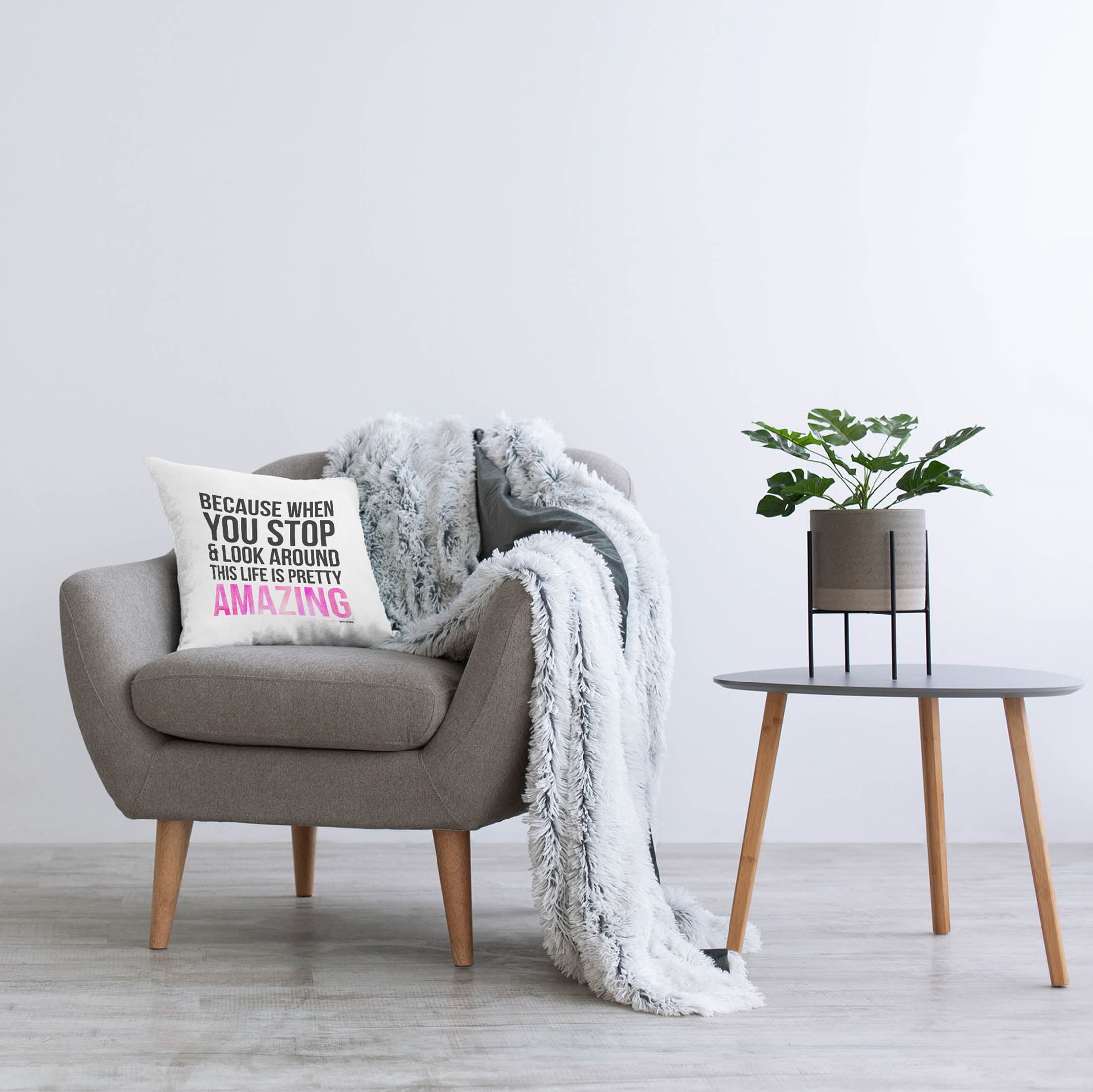 Stupell Industries Life Is Pretty Amazing Phrase Printed Throw Pillow Design by lulusimonSTUDIO