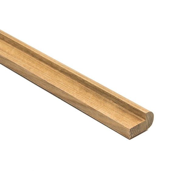 Whitecap 60835 Teak 1-3/8"H x 13/16"W Rail Edge Molding - 5' Length