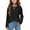 Black, variant on Girls Long Sleeve Shirts Drop Shoulder Casual Loose Fit Oversize Crew Neck Blouse Tee Tops