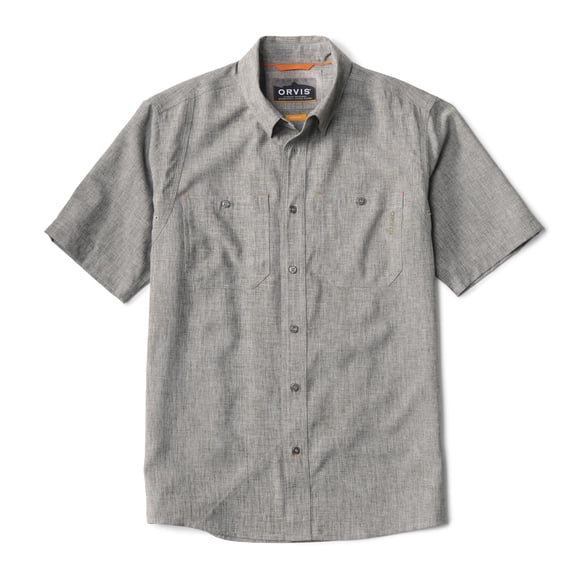 Camisa Orvis Tech Chambray de manga corta para hombre, talla S
