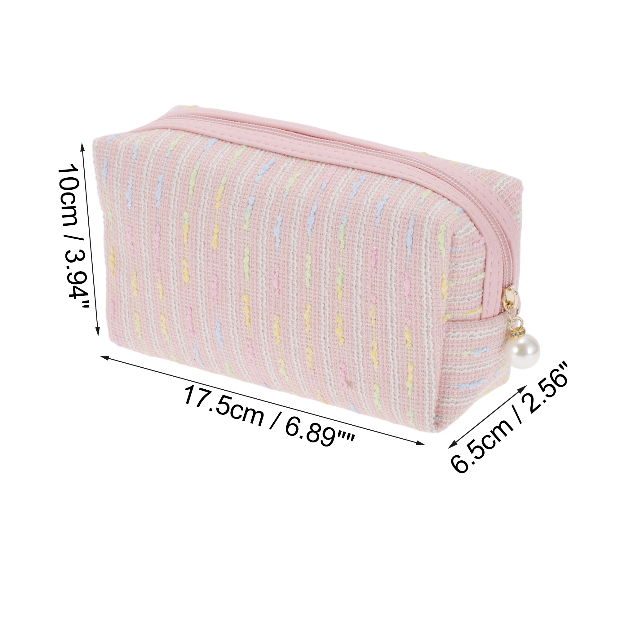 Unique Bargains 1Pc Women Durable Portable Travel Organizer Cosmetic Bag for Toiletry Pink