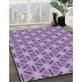 thumbnail image 3 of Ahgly Company Machine Washable Indoor Square Transitional Purple Violet Purple Area Rugs, 5' Square, 3 of 7