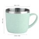 thumbnail image 3 of Stainless Steel Wheat Straw Cup Thermal Flasks Insulation Water Coffee Juice Milk Mug 220 ML(Green) Ecomeon no, 3 of 6