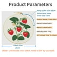thumbnail image 2 of Generic Red Strawberry Plant Stamped Cross Stitch Kit with Hoop for Beginners, 18cm x 26cm, Multicolored, Non-Foldable, 2 of 8