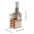 thumbnail image 2 of Mobutofu Mini Guitar Potentiometer 3Pcs B500k Push Pull Silver Cylindrical for Guitar, 2 of 8