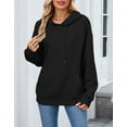 thumbnail image 3 of Hoodies for Women Casual Long Sleeve Drawstring Waffle Cotton Hooded Sweatshirt Jacket with Kangaroo Pocket Alsol Lamesa, 3 of 6