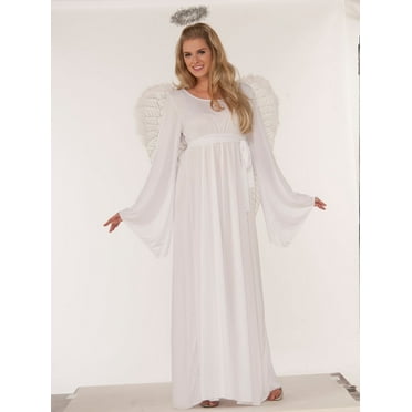 Rubies White Angelic Robe and Halo Costume Set for Adults, Women's One Size