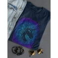 thumbnail image 3 of Neon Unicorn Portrait Shaped T-Shirt Women -Image by Shutterstock, Female x-Large, 3 of 4