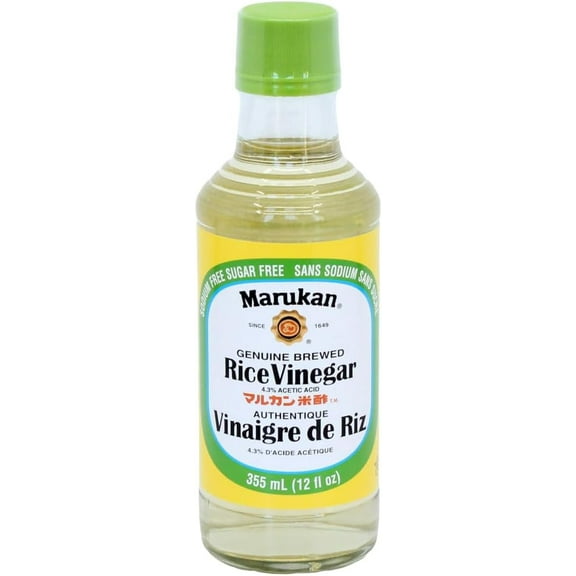 Marukan Genuine Brewed Rice Vinegar, 12 Ounce Glass Bottle (Pack of 1) ( Pack of 2 )