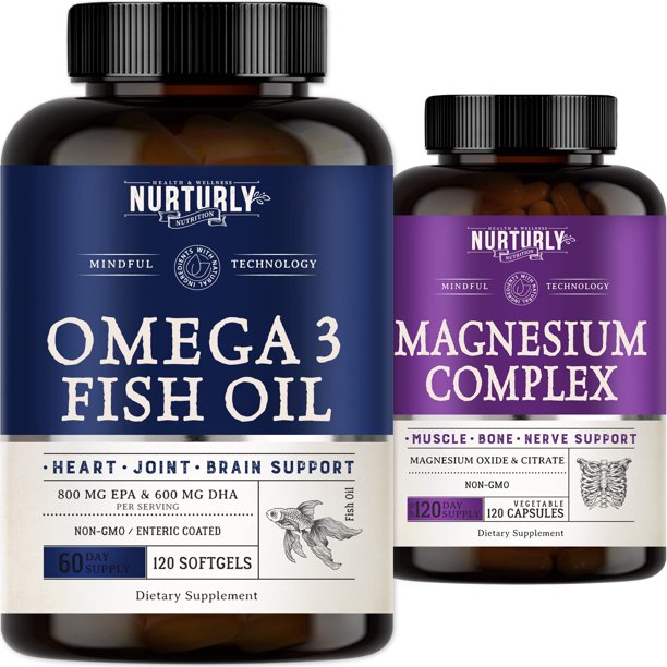 Magnesium Complex and Omega 3 Fish Oil Magnesium Citrate 500MG Fish