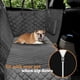 thumbnail image 3 of Funda impermeable para asiento de coche para perros, funda para asiento de perro con alas laterales, funda protectora para asiento trasero de mascota, negra, hamaca convertible, 3 of 5
