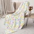 thumbnail image 3 of Gaeub Colorful Dandelion Print Flannel Throw Blanket, Home Fleece Throw Blanket for Couch or Bed,Decorative Blankets,Lightweight Fuzzy Flannel Blanket-40"x30", 3 of 6
