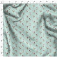 thumbnail image 4 of Soimoi Vert Moss Tissu Georgette Trèfles Tissu à Imprimé Floral au Mètre 44 Pouces de Large, 4 of 5