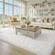 thumbnail image 1 of Alfombra Benron Fluffy para salón, 150 x 240 cm, color blanco crema, 1 of 7