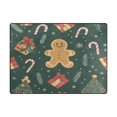 thumbnail image 5 of Yayeee Area Rugs for Living Room 5.2'x4' Non Slip Washable Bedroom Floor Carpet, Brown Christmas Gingerbread, 5 of 5
