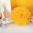 thumbnail image 3 of Yellow Tissue Pom Poms DIY Tissue Paper Flowers for Birthday Wedding Baby Shower Tea Party Dessert Table Decoration, Pack of 18, 3 of 5
