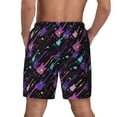 thumbnail image 3 of Kdxio Colorful Guitar Print Men's Swim Trunks with Compression Liner 7 Inch Inseam Quick Dry Swim Shorts, 3 of 7
