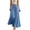 Blue, variant on Womens Pleated Wide Leg Palazzo Maxi Pants Flowy High Waist Elastic Elatic Drawstring Culottes Pants Dressy Daily Everyday Vacation Trousers Red