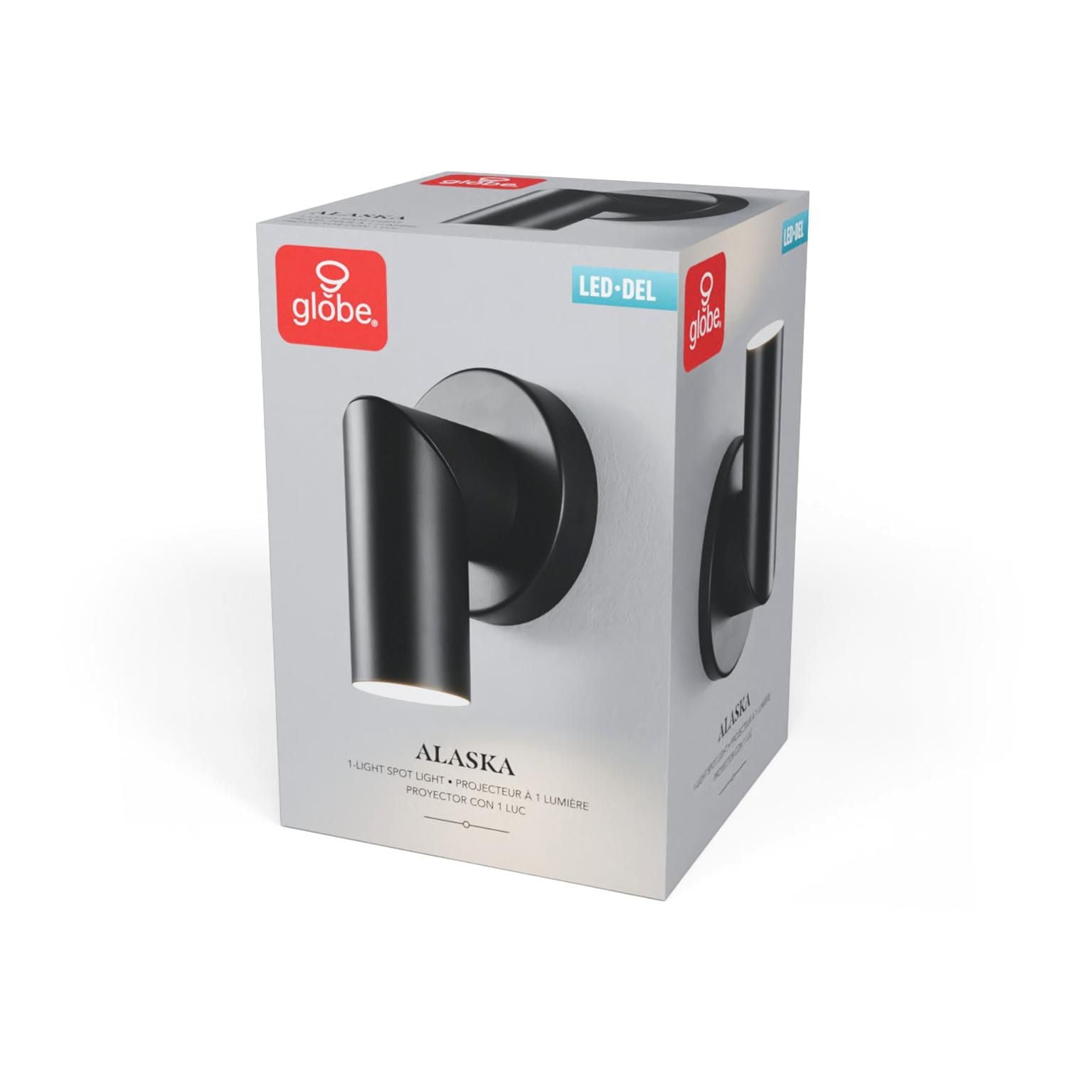 4.5" Matte Black Convertible Wall or Ceiling Mount LED Integrated Track Lighting Spotlight with Pivoting Track Head