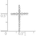 thumbnail image 4 of 14K White Gold Lab Grown Diamond Si1/Si2, G H I, Cross Chain Slide Pendant (19.42 X 12.8) Made In India pm9139-016-wlg, 4 of 5