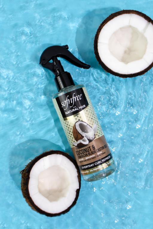 Sof N Free Locken Spray Mit Kokosnuss & Schwarzem Rizinusöl – 240 Ml Für Definierte Locken