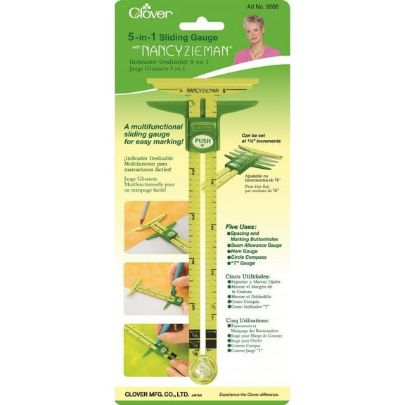 Clover Nancy Zieman 5-in-1 Sliding Gauge, 1 Each