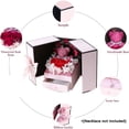 thumbnail image 3 of Día de San Valentín, cumpleaños, cajón de rosas con luces, caja de regalo de flores eternas de doble puerta, 3 of 5