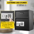 thumbnail image 2 of KFFKFF Security Safe 1.7 Cubic Digital Depository Safe Drop Safe Carbon Steel 2 Keys Safe with Drop Slot for Home Hotel Restaurant and Office, 2 of 9