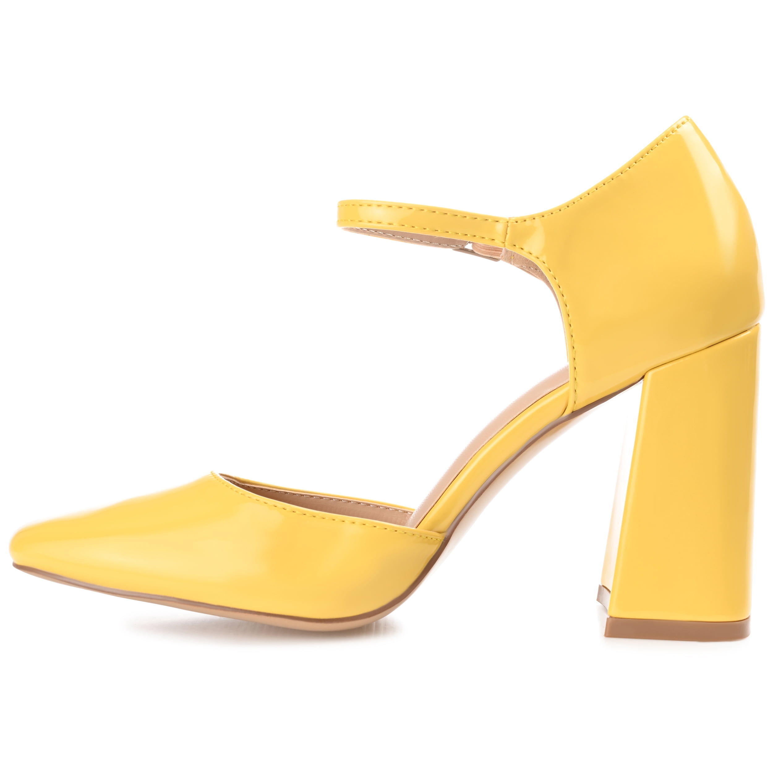 Journee Womens Hesster Mary Jane Mid Block Heel Square Toe Pumps, Widths Available
