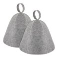 thumbnail image 1 of 2 piezas de gorro de sauna, gorro de , cómodo para hombres y mujeres, toalla envolvente para evitar el sobrecalentamiento, accesorios de 2 piezas gris, 1 of 8