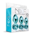 thumbnail image 1 of Nixie Metal Butt Plug Trainer Set W/inlaid Jewel - Blue Metallic, 1 of 5