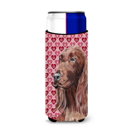 

Caroline s Treasures SC9552MUK Irish Setter Hearts and Love Ultra Hugger for slim cans Slim Can multicolor