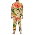 thumbnail image 5 of Kll Vintage Bird Sleepwear Mens Flannel Pajamas,Long Cotton Pj Set, 5 of 9