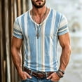 thumbnail image 4 of JAJAHO Graphic Tees Men Vintage Striped V Neck Tee Shirt Casual Summer Short Sleeve Loose Fit T-Shirts Trendy Tops, 4 of 4