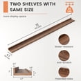 thumbnail image 3 of Picture Ledge Shelf, Floating Shelves Set of 2, 72 Inches Long Large Nursery Book Shelves for Toys Storage, Kids Bookshelf Wall Mounted for Living Room Bedroom Decor Books Photo Frames, Walnut, 3 of 14