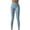 Light Blue, variant on Leggings for Women Seamless Knit Lycra Solid Color High Waisted Tummy Lift Hip Yoga Pants Exercise Running Fitness