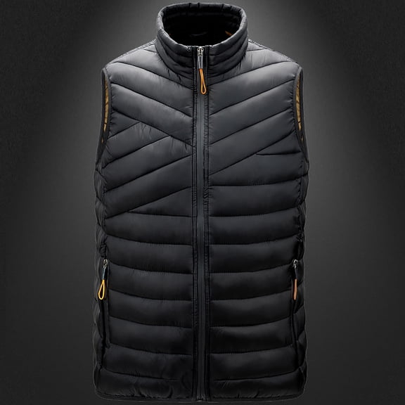 Tejiojio Coats Clearance Men's Autumn And Winter Jacket Cotton Waistcoat Warm Vest