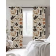 thumbnail image 2 of Blackout Curtains for Bedroom, Western Cowboy Room Darkening Window Drapes for Living Room, Country Vintage Art Boots Desert Thermal Insulated Grommet Curtains, 52x72 inch, 2 Panels, 2 of 9