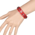 thumbnail image 3 of Punk Bracelet Star Studded  Retro Faux Leather Goth Cuff Bracelet Gothic Bangle, 3 of 8