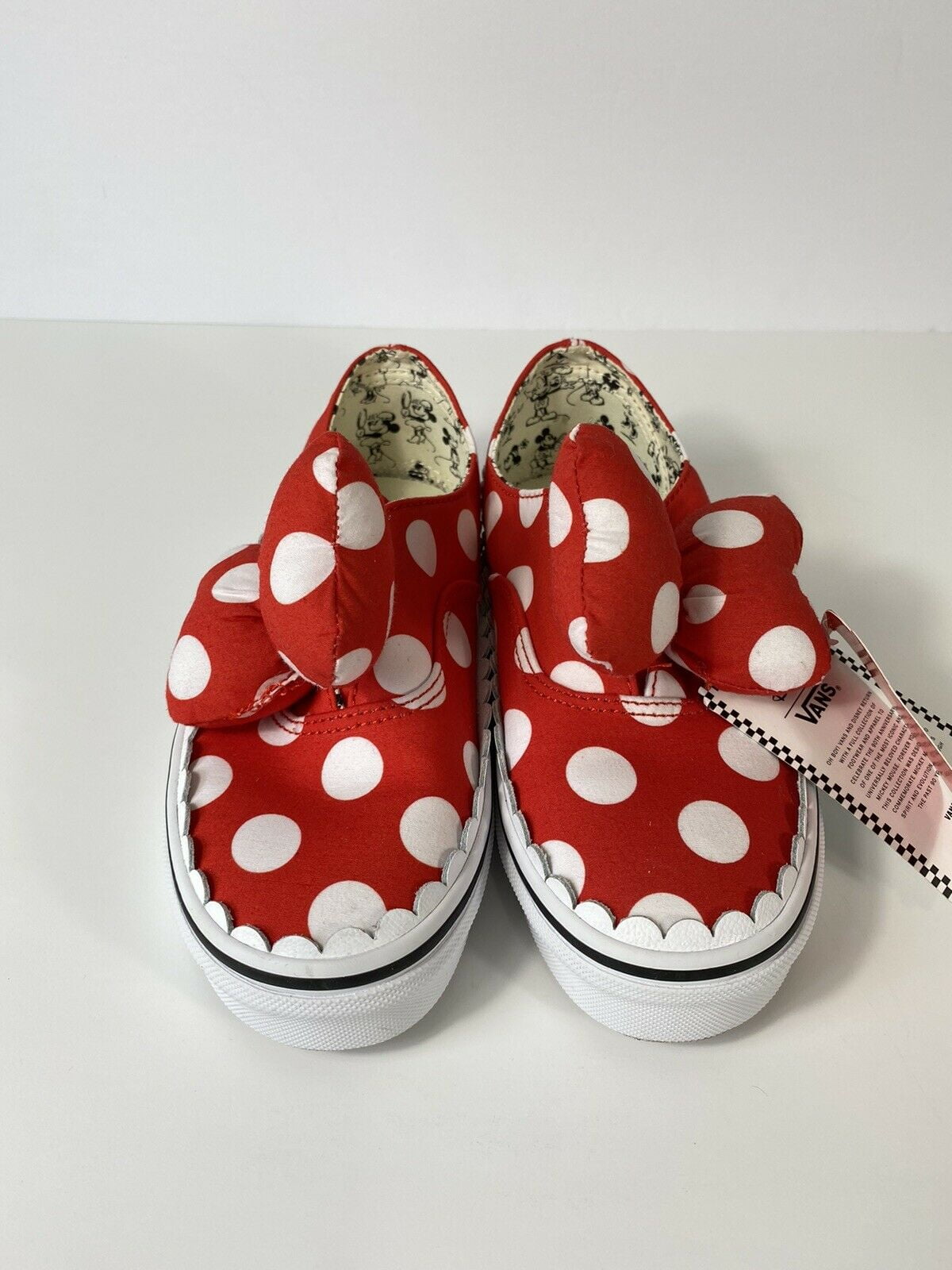Red Minnie Mouse Kids Vans | tyello.com
