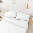 thumbnail image 3 of White Luxury Extra Soft Deep Pocket Fresh Breathable Sheet Set Twin - White, 3 of 5