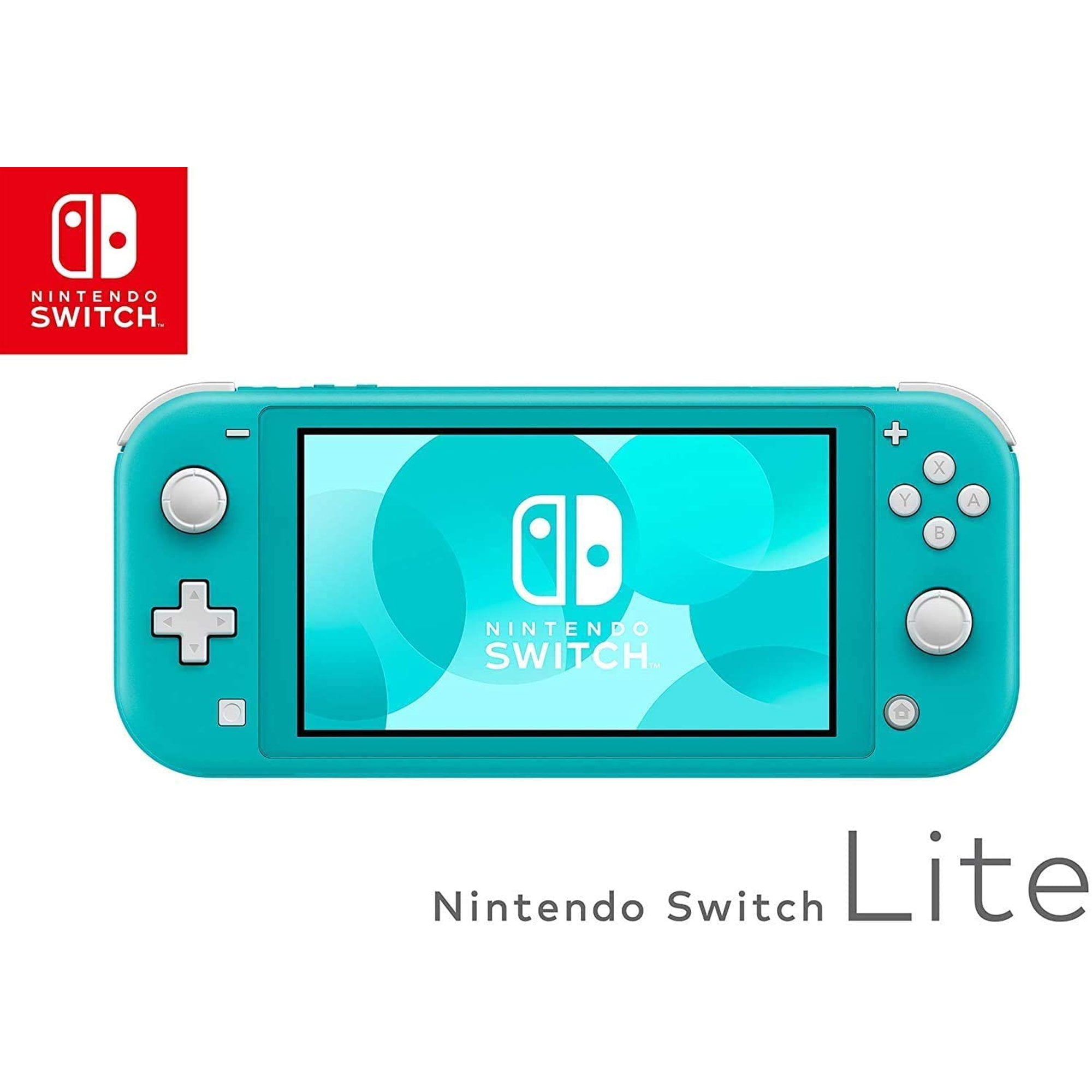 Newest Nintendo Switch Lite Game Console, Turquoise Blue, 5.5” Touchscreen,  Built-in Plus Control Pad, Mazepoly 128GB Memory Card with Adapter, 